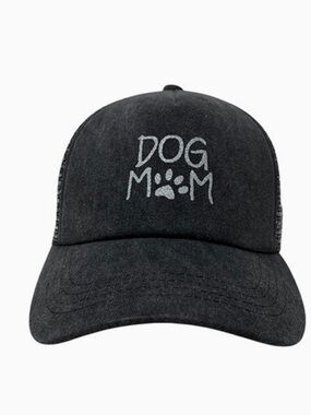 NWT Dog Mom Black Trucker Hat women’s